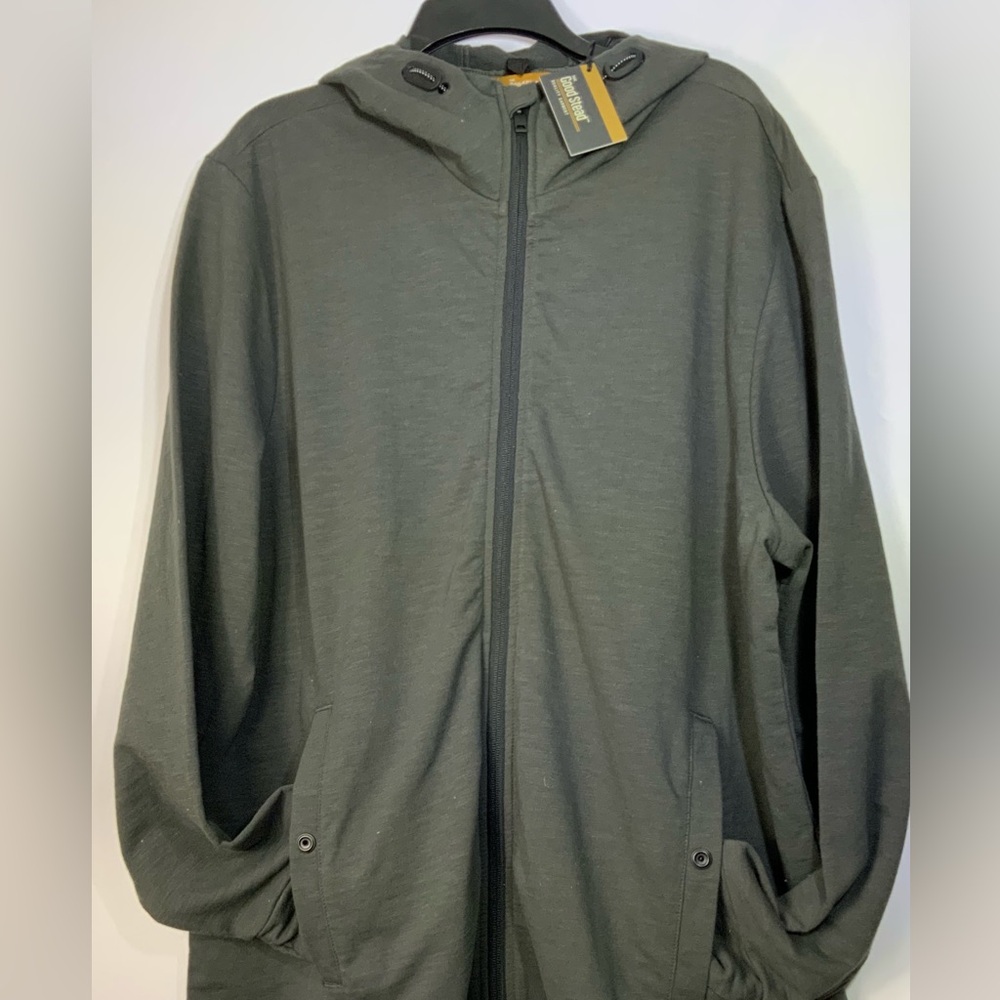 New Men Gray Sweater Cotton Hoodie XL